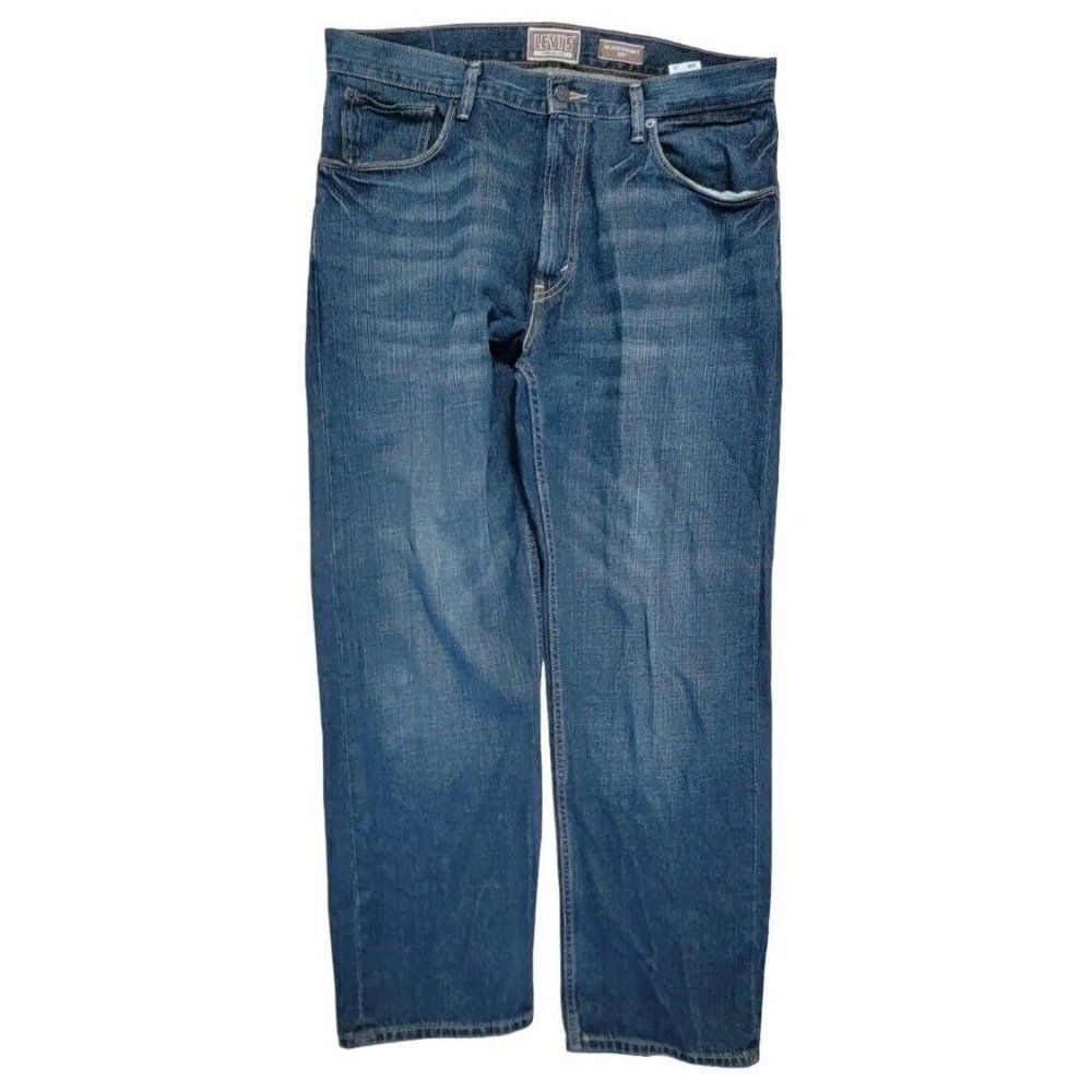 Levis Mens Jeans Size 36x32 Relaxed Straight Fit 559 Blue